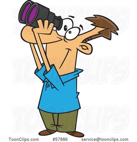 cartoon binoculars|man looking through binoculars cartoon.